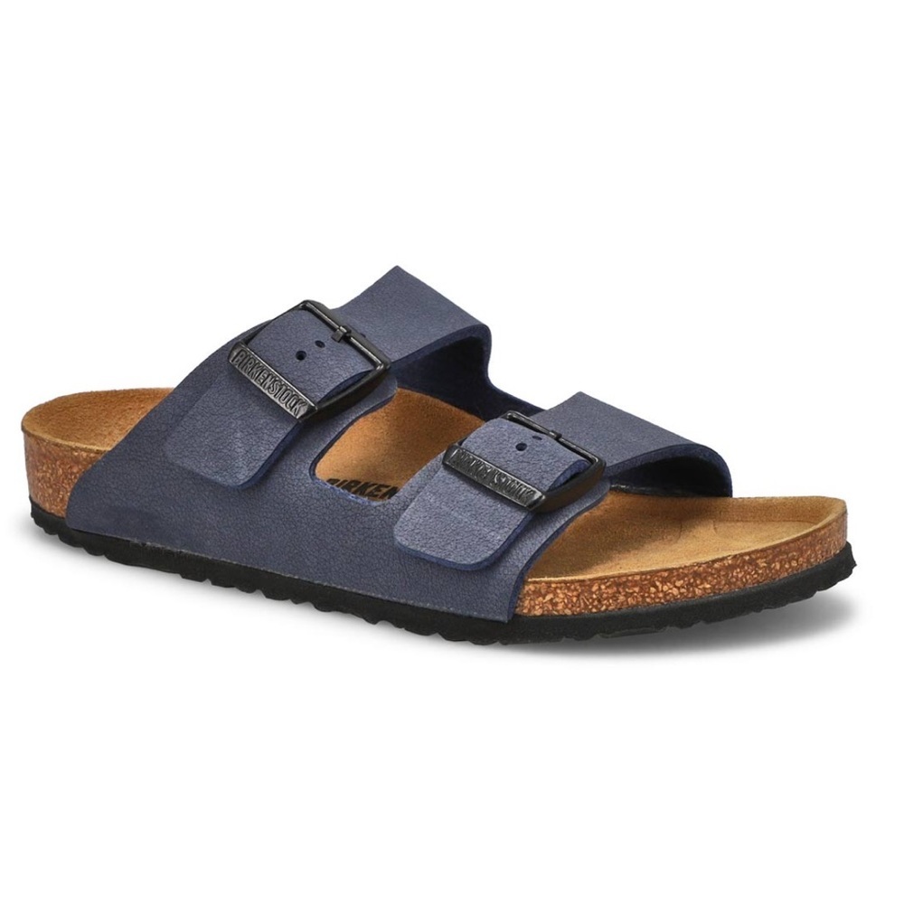 BIRKENSTOCK Arizona 2 Buckle Strap Vegan Eva Comfort Minimal Sandals Slide Navy